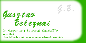 gusztav beleznai business card